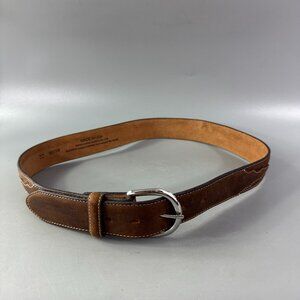 Silver Creek Classic Brown Leather Belt, Size 32